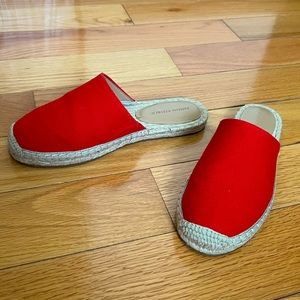 Banana Republic Espadrille Mules Size 5 Red